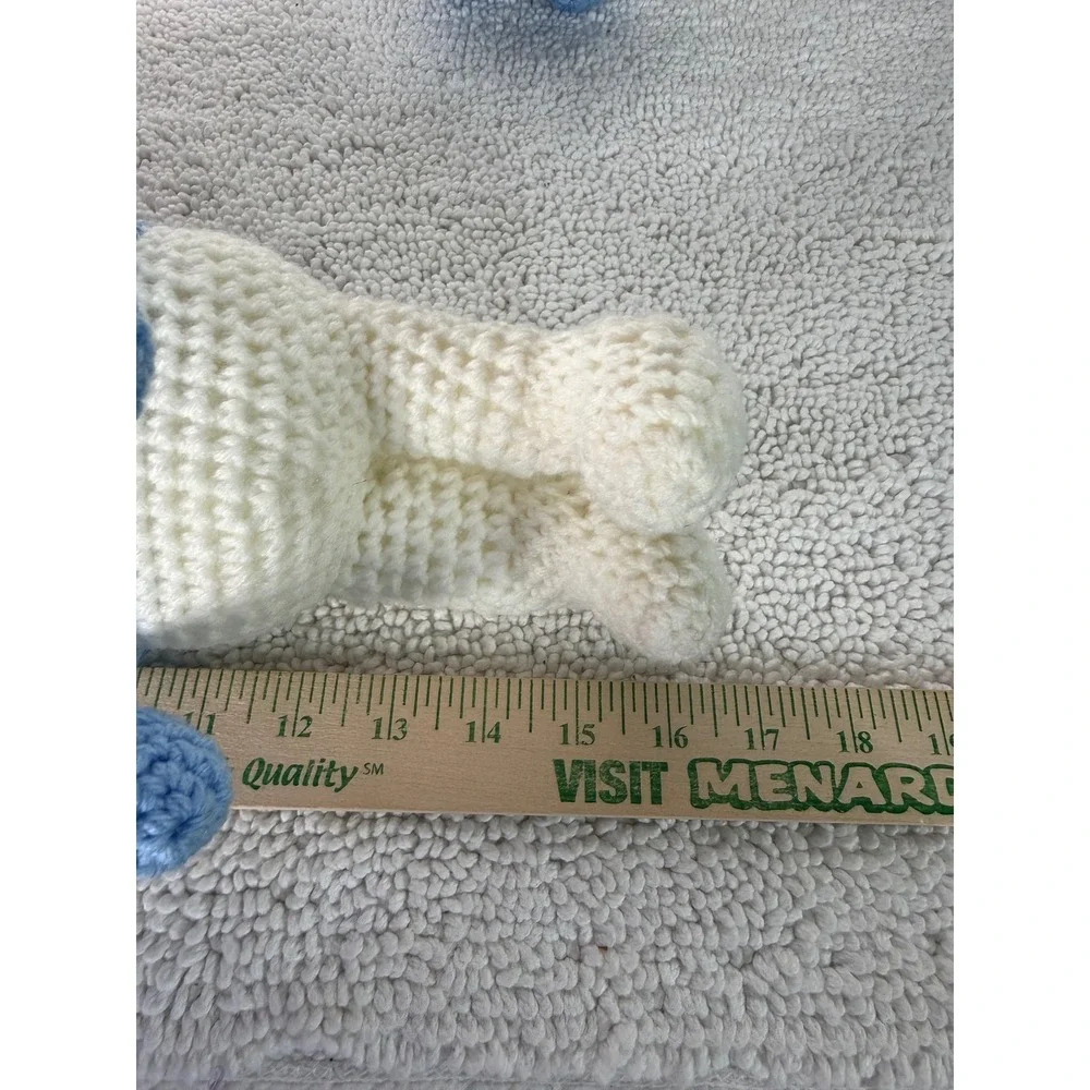 Vintage Crochet Smurf and Smurfette Handmade‎ Blue White Smurf 15